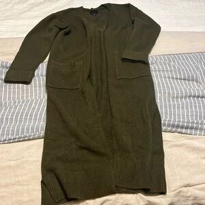 Size small dark green cardigan